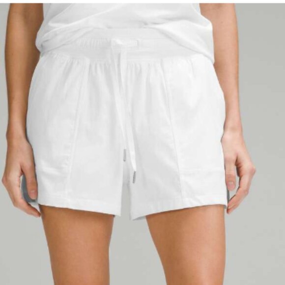 Size 14 Lululemon Dance Studio High-Rise Short 3.5" White Like new - Picture 5 of 12